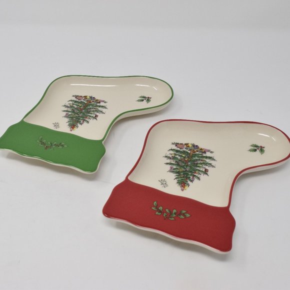 Spode Christmas Tree Stocking Dishes New in Box - Picture 11 of 11
